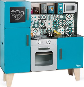Детска дървена кухня Lagoon Maxi Cooker - Janod - Със звук и светлина — J06555