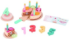 Дървена торта Честит рожден ден - Lelin Toys — L40247