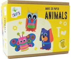 Направи сам Andreu Toys - Животни от хартия - Творчески комплект от серията Crafts — 1250662