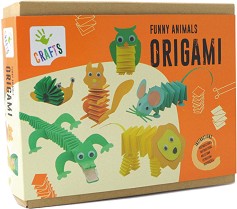 Оригами Andreu Toys - Забавни животни - Творчески комплект от серията Crafts — 1250667