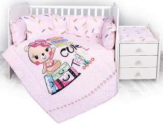 Бебешки спален комплект 5 части Lorelli Trend - За легла 62 x 110 cm, от серията Cute Travel - продукт