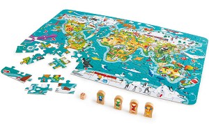 Обиколка на света - 2 в 1 - Детска състезателна игра — HaPe