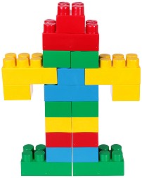 Детски конструктор - Maxi Block - Комплект от 20 части и стикери — Cimbari