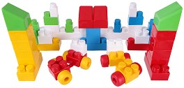 Детски конструктор - Maxi Block - Комплект от 53 части и стикери — Cimbari