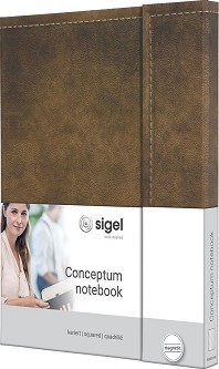 Тефтер Sigel Vintage - A5 от серията Conceptum, на квадратчета