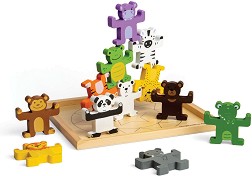 Диви животни - Дървена игра за баланс — Bigjigs Toys 35004