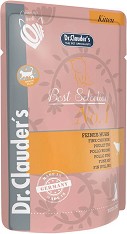 Пауч за котки Dr.Clauder's Kitten - 85 г, с пилешко, от серията Best Selection, до 1 година