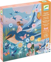 Декорирай с ваденки и 3D цветя Палечка - Djeco - Творчески комплект — DJ09429