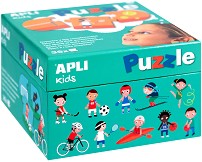 Спортовете и техните уреди - Комплект от 12 образователни пъзела — Apli Kids 17239