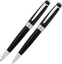 Химикалка и молив - Bailey Black - Комплект в подаръчна кутия - 