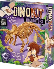 Открий и сглоби скелет на динозавър Buki France - Трицератопс - От серията DinoKit — 439TRI
