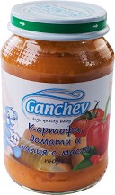 Пюре от картофи, домати и капия с масло Ganchev - 190 g, за 4+ месеца - пюре