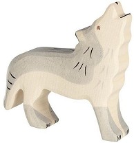 Дървена фигурка на вълк - Holztiger — 80109