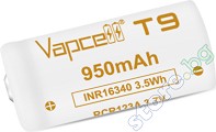  3.7 V 16340 T9 -  Li-Ion (16340) 950 mAh - 