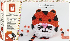 Направи сам тигър с помпони - Janod - Творчески комплект от серията Les Ateliers Deco — J07968