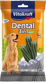 Дентални лакомства за кучета 3 в 1 Vitakraft Dental Fresh M - 180 г