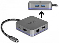  USB-C DeLock - 6  (3 x USB-A 3.2 Gen 1, 1 x HDMI, 1 x RJ45, 1 x USB-C PD) - 