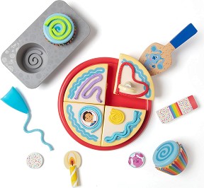 Дървен комплект за игра Рожден ден - Melissa & Doug - От 38 части — 33018