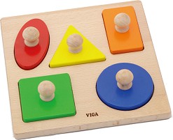 Дървен сортер Геометрични фигури - Viga Toys — 50663