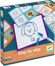 Нарисувай картини - Djeco - Творчески комплект от серията Step By Step — DJ08327