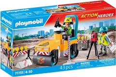 Playmobil Action Heroes - Работници с пътен валяк — 71751