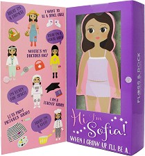 Облечи Софи - Детски дървен комплект за игра с магнити — Floss and Rock 36P2685