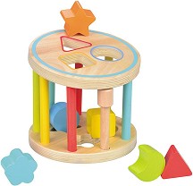 Дървен сортер Lelin Toys - Колело — L10261
