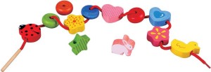 Дървена низанка Lelin Toys - Градина — L10027
