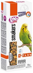 Крекери за оперение за вълнисти папагали Lolo Pets - 2 × 45 г, от серията Smakers