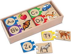 Букви и цифри - Образователен дървен пъзел — Melissa & Doug 2541