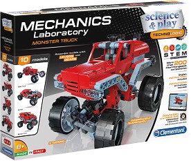 Лаборатория по механика - Monster Truck - Образователен конструктор от серията "Clementoni: Science" — 75038