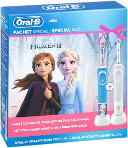 Oral-B Vitality Sensitive Ultra Thin + Vitality Kids Disney Frozen 2 -    2      - 