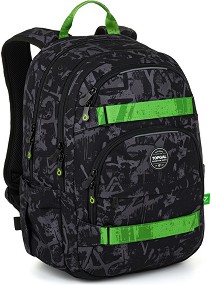 Ученическа раница Viki - Topgal - От серията Graffiti Green — VIKI 26041