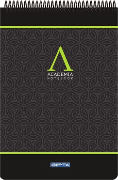 Тефтер с твърди корици и спирала Gipta Academia - 19 × 26 см