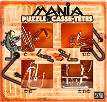 Puzzle Mania - Вълк - Комплект 4 броя 3D пъзела от серията "Casse-Tetes" — Eureka 473201
