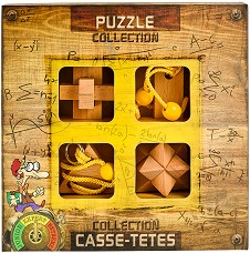 Expert Wooden Puzzles - Комплект от 4 броя 3D пъзела от серията "Casse-Tetes" — Eureka 473367