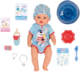 Кукла бебе момченце - Zapf Creation - Интерактивна играчка с аксесоари от серията Baby Born — 827963