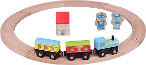 Дървено влакче Пуф Паф - Tini Toys - С аксесоари — SKC5189