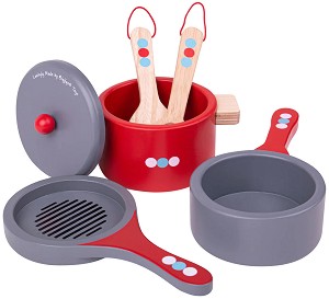 Детски дървен готварски комплект Bigjigs Toys — BJ616