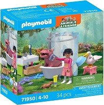 Playmobil Animals and Friends - Забавно къпане с животни — 71950