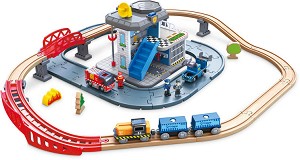 Дървена писта HaPe - Станция за спешни случаи - С аксесоари