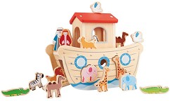 Дървен сортер Корабът на Ной - Lenin Toys — Lelin Toys L50153