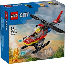 LEGO City - Спасителен пожарникарски хеликоптер - Детски конструктор — 60411