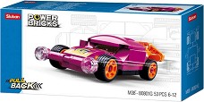 Конструктор Състезателна кола - Sluban - 53 части, с pull-back механизъм — M38-B0801G