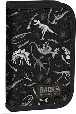 Несесер с ученически пособия BackUp Black Dinosaurs — 88928