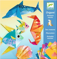 Оригами Djeco - Животни от океана - Творчески комплект — DJ08755