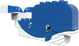 Еко конструктор от био пластмаса BioBuddi - Кит - От 12 части — BB0101