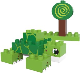 Еко конструктор от био пластмаса BioBuddi - Костенурка - От 12 части — BB0104
