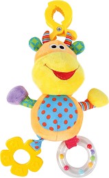 Мека играчка Кравичка Bondigo Wiggle&Giggle Jungle Pals - С гризалка и дрънкалка — BP1222