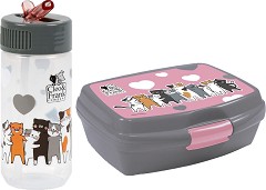 Детски комплект за храна Derform - Вместимост на бутилката 330 ml, от серията Cleo and Frank — 97722